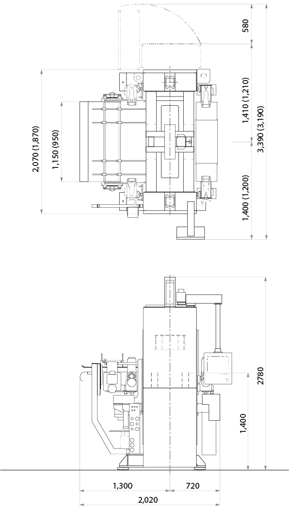 WP-1000A-10T(7T)型、WP-800A-7T型トリミング装置